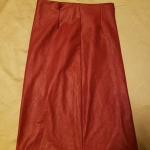 Shako faux leather high waist pencil skirt